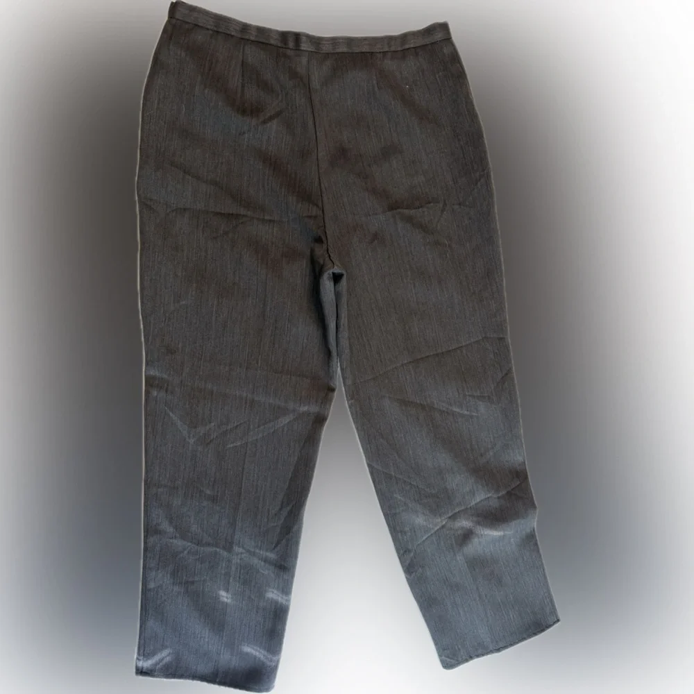 Laura Scott Petites Women's Gray Side Zip Pants Size 14P